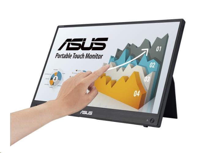 ASUS LCD 15,6palcový MB16AHT 1920x1080 250cd IPS 5ms repro USB-C x 2 miniHDMI 1x , bez podstavce 1.01 Kg