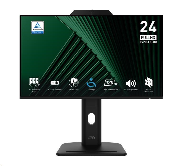 MSI LCD PRO MP242PMG, 23,8palcový, 1920 x 1080, IPS, 120Hz, 300nits, VESA 100x100, Black