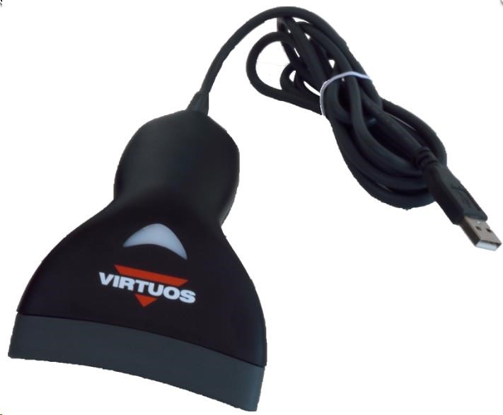 Virtuos HT-10 – 1D CCD čtečka čárových kódů, USB, černá