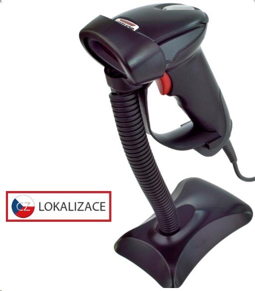 Virtuos HT-900A – 1D laserová čtečka čárových kódů, USB, černá