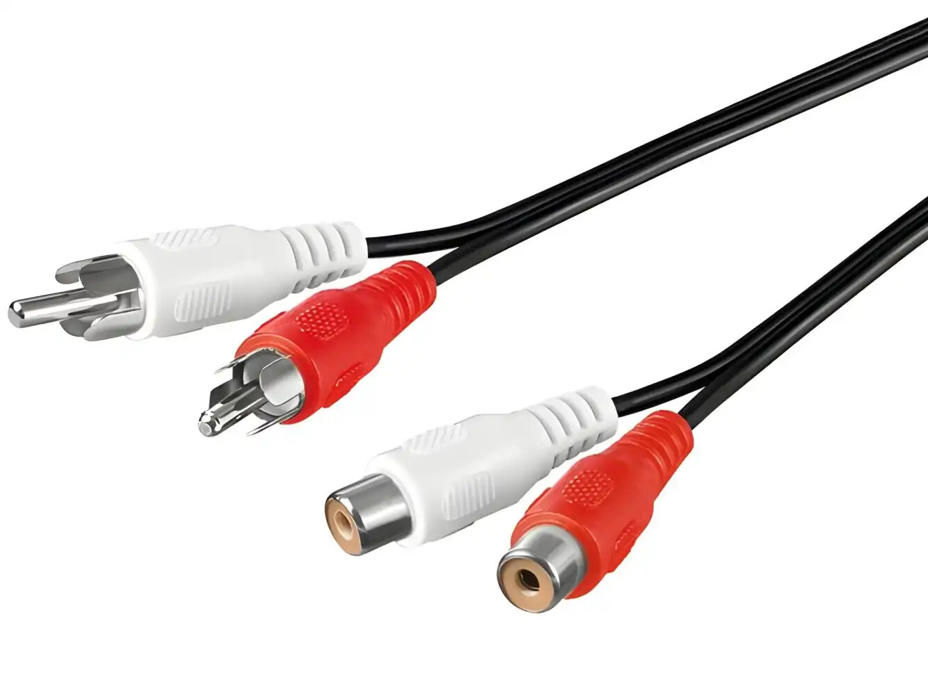 PREMIUMCORD Kabel prodlužovací audio 2x Cinch - 2x Cinch (RCA, M/F) 2m