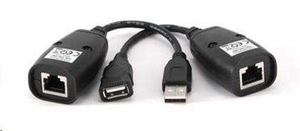 GEMBIRD Kabel USB 2.0 A-LAN aktivní prodlužovací 30m (černý)
