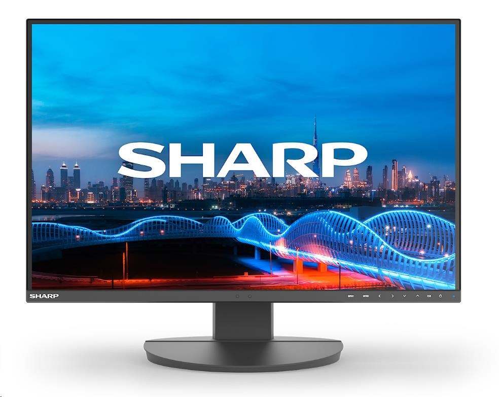SHARP MT 24palcový MultiSync EA241W-BK, IPS TFT, 1920x1200, 300nit, 1000:1, 5ms, DP, DVI-D, HDMI, USB, Repro, Černý