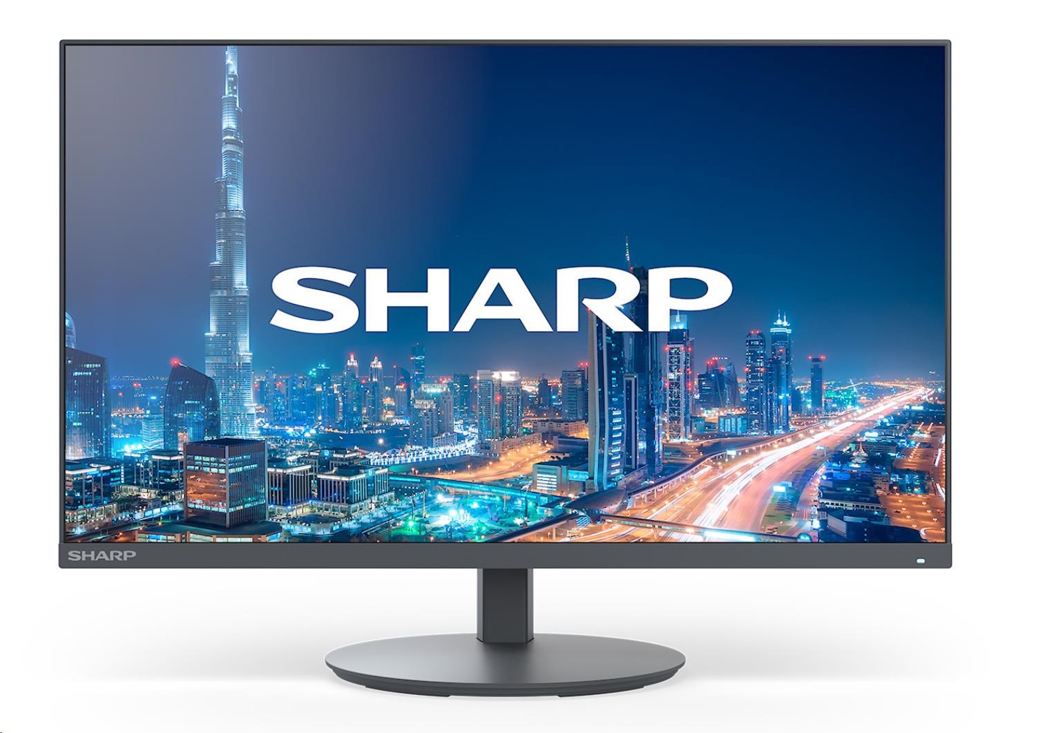 SHARP MT 24palcový E244FL, VA TFT, 1920x1080, 250nit, 1000:1, 6 ms, DP, HDMI, USB-C, LAN, USB, Repro, Pivot, černý