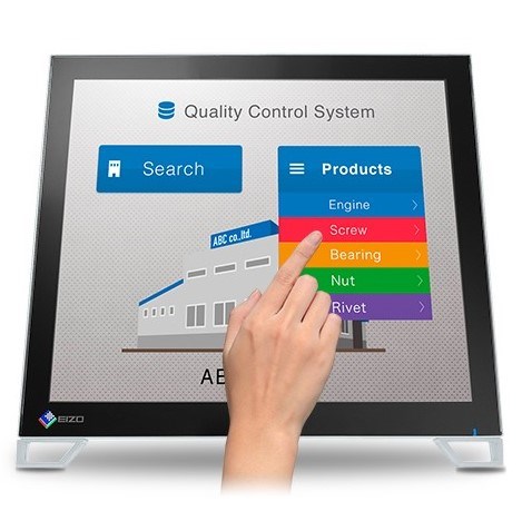 EIZO MT 17palcový DuraVision FDS1782T, IPS, Touch, 1280x1024, 220nit, 1000:1, 11ms, DisplayPort, DVI-D, D-Sub, USB, Repro