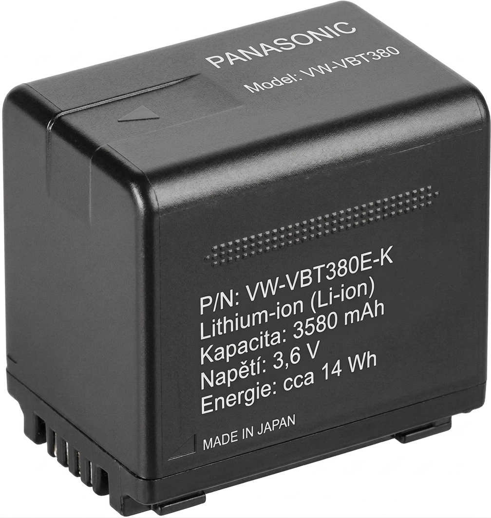 Panasonic VW-VBT380  dobíjecí Lithium-iontová baterie - ku kamerám HC-V900, HC-VX3
