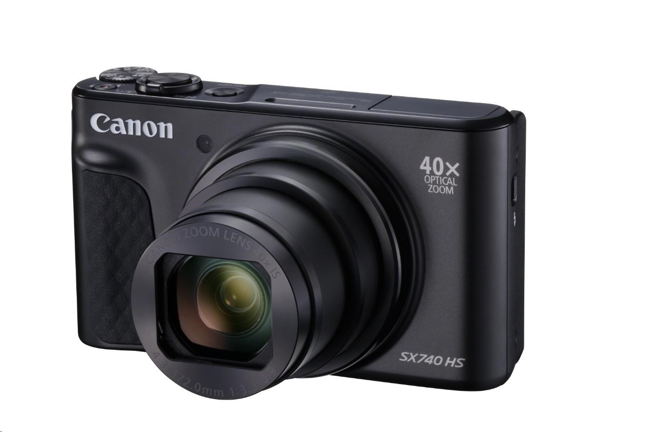 Canon PowerShot SX740 HS Lite Travel II., 20.3Mpix, 40x zoom, WiFi, 4K video - černý