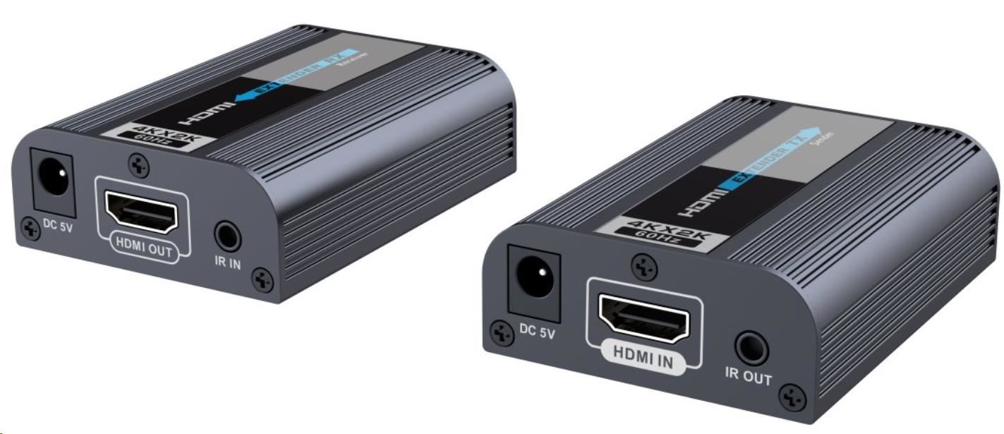PREMIUMCORD HDMI 2.0 extender 4Kx2K@60Hz na 60m přes jeden kabel Cat6/6a/7