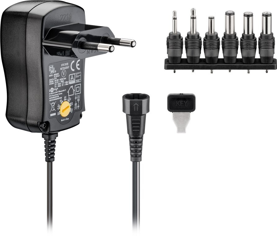 Goobay Univerzální napájecí adaptér 230V/3-12V stejnosměrný 600mA