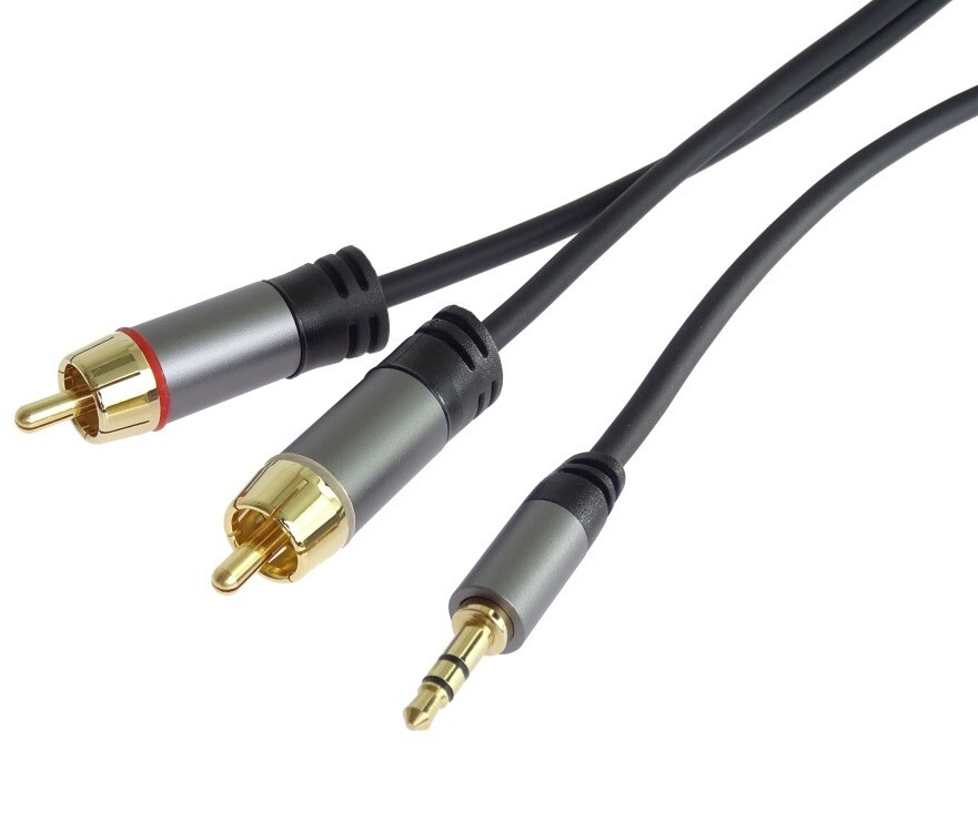 PREMIUMCORD kabel, Jack 3.5mm-2xCINCH M/M 3m