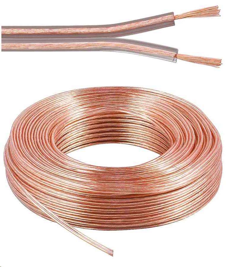PremiumCord Kabely na propojení reprosoustav 100% CU měď 2x2,5mm 25m