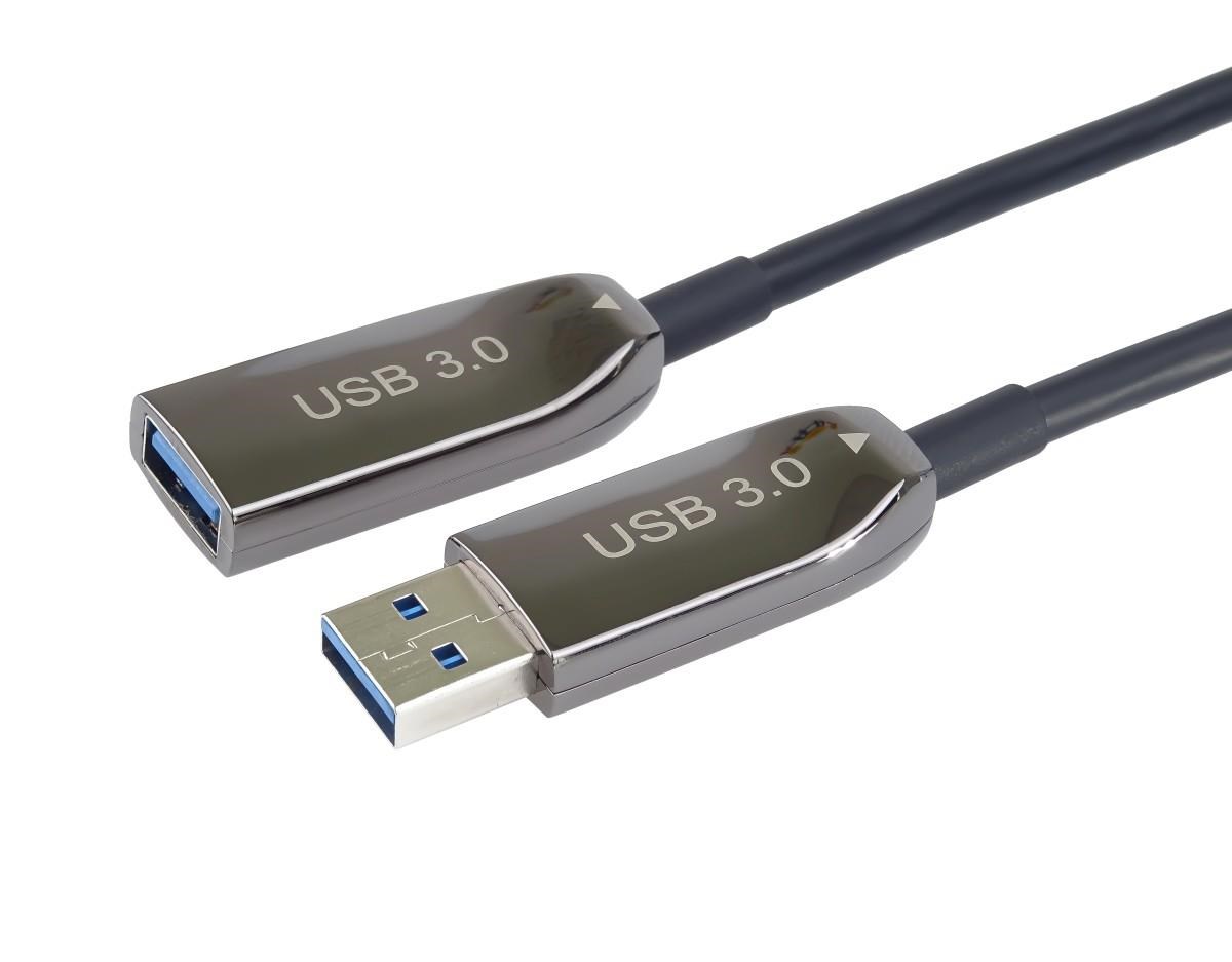 PremiumCord prodlužovací optický AOC kabel USB 3.0 A/Male - A/Female, 25m