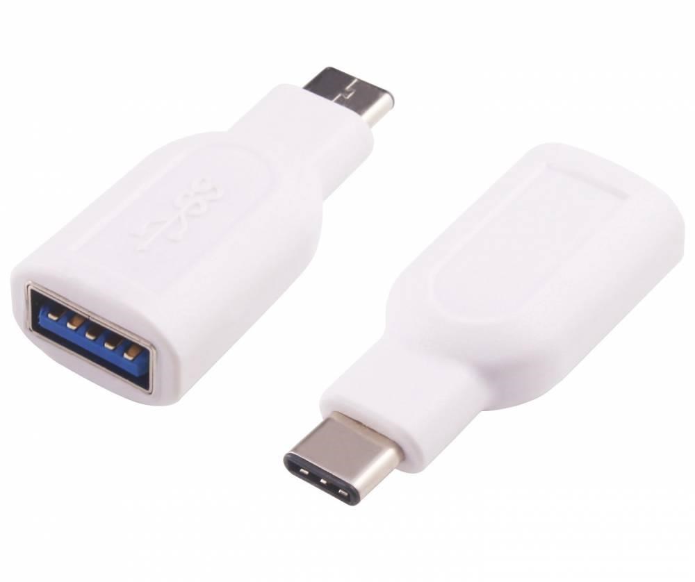 PremiumCord adaptér USB 3.1 konektor C - USB 3.0 A (M/F), OTG, bílá