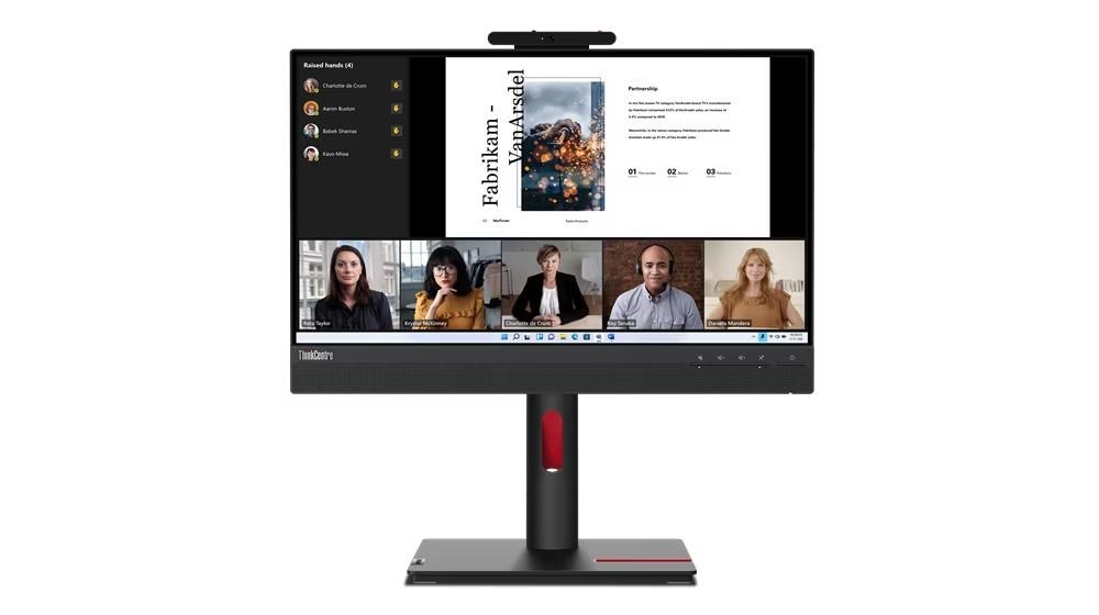 LENOVO LCD TIO 22 Gen5 - 21,5palcový,IPS,matný,16:9,1920x1080,178/178,4/6ms,250cd/m2,1000:1,DP,USB,VESA,Pivot,repro,cam
