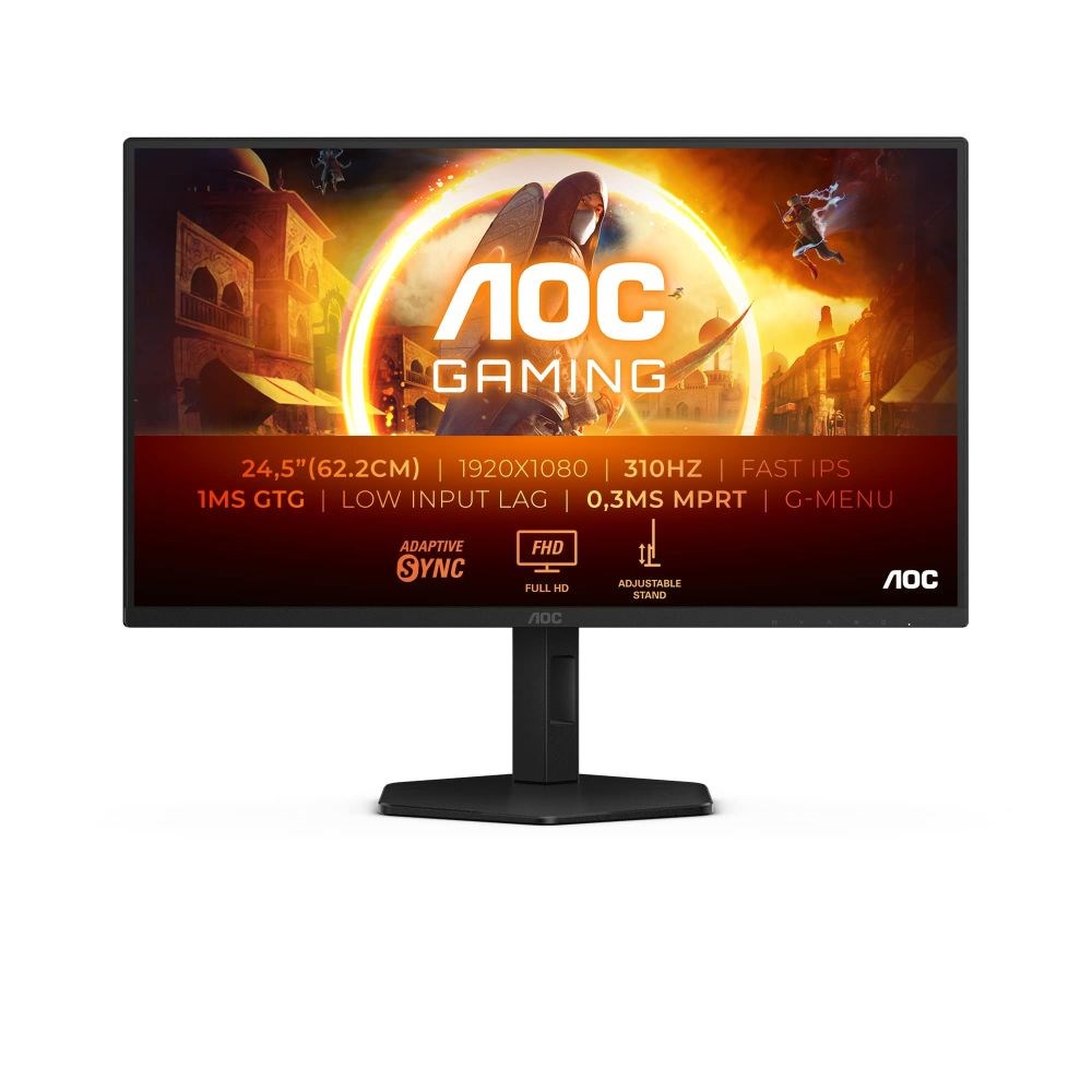 AOC MT VA LCD WLED 24,5palcový 25G4SXU - 1920x1080,IPS,300Hz(OC 310Hz),2xHDMI,DP,USBhub,Pivot