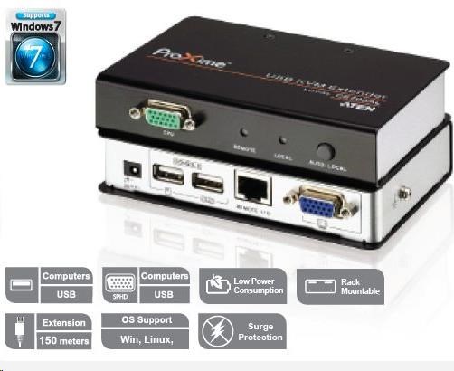 ATEN Extender PC-konzole na 150m USB až 1920x1200 bodů / surge