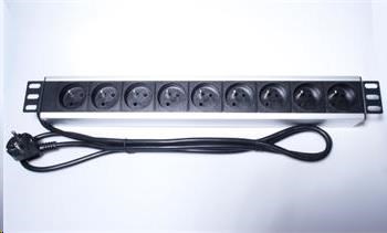 PremiumCord Panel napájecí do 19 racku 1.5U, 9x230V, 2m kabel