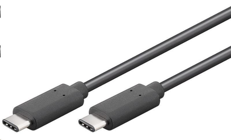 PremiumCord Kabel USB 3.1 konektor C/male - USB 3.1 C/male, černý, 0,5m