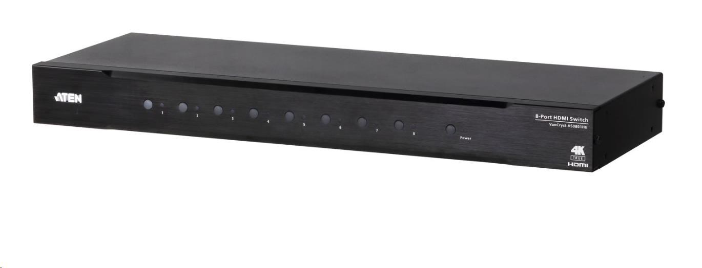 ATEN 8 port HDMI video splitter, HDMI2.0, True 4K@60Hz, RS-232