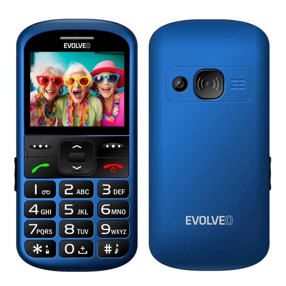 EVOLVEO EasyPhone XS, mobilní telefon pro seniory, modrá