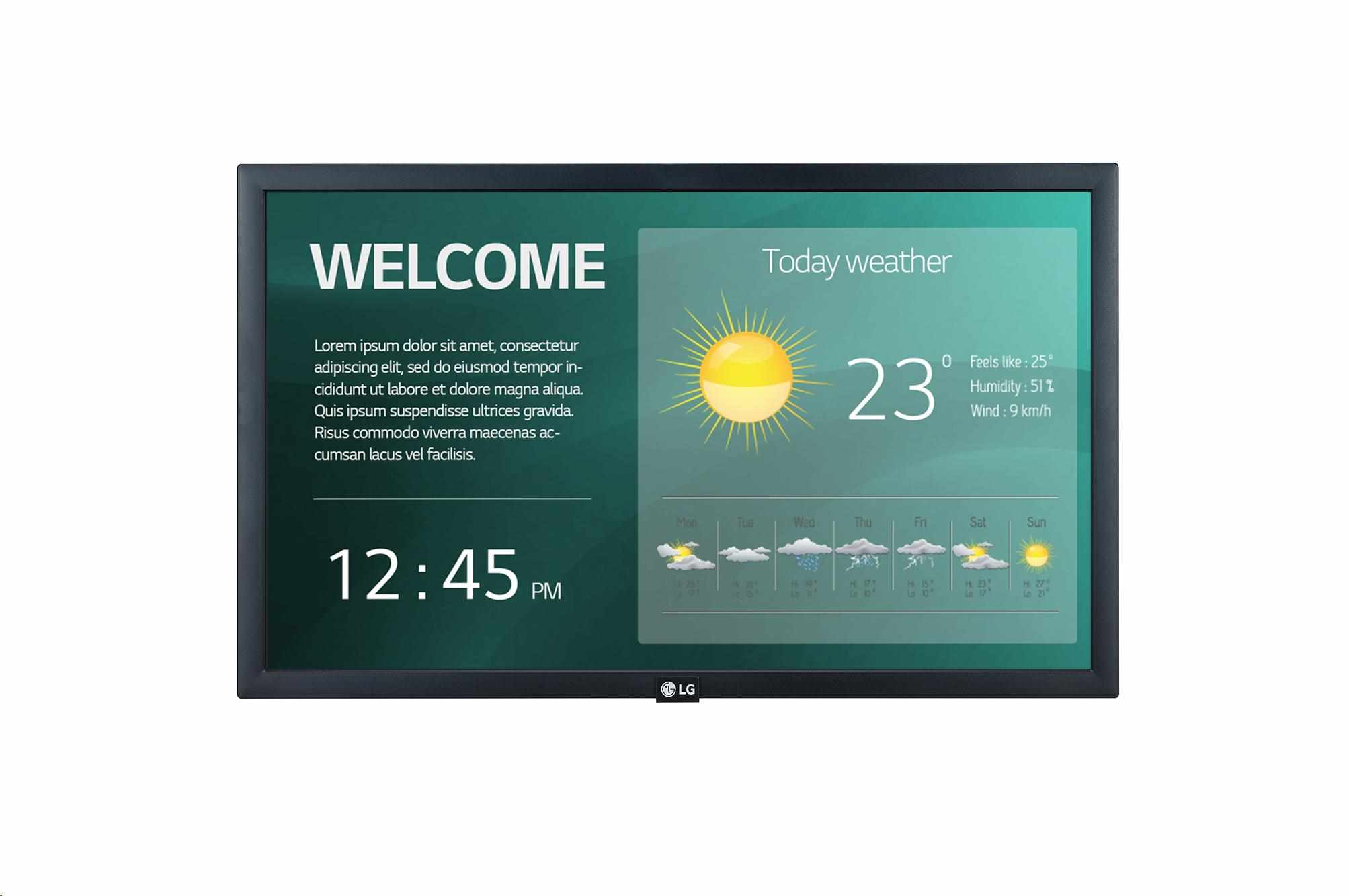 LG 22" signage 22SM3G FHD, 250nit, 16h, WebOS 4.0
