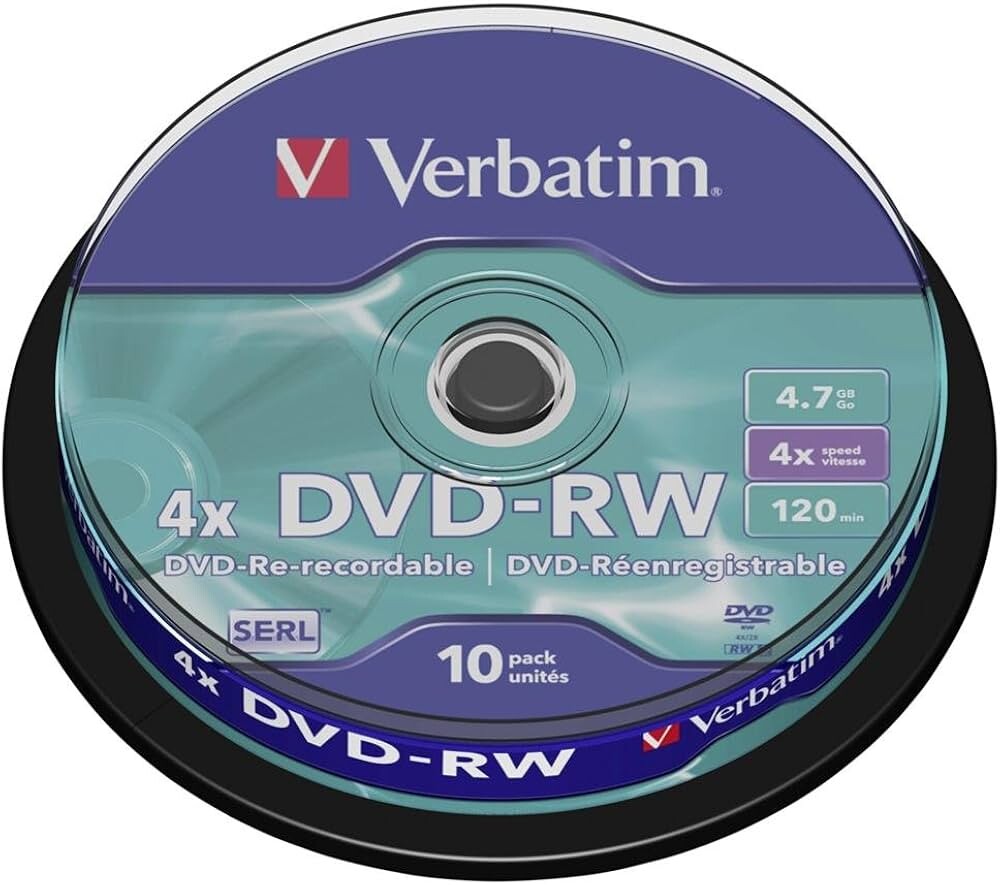 VERBATIM DVD-RW(10-pack)Spindle/4x/4.7GB