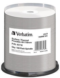 Verbatim CD-R AZO 700 MB 52x Thermal Printable - 100 disků