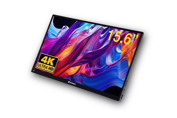 Verbatim PM-15-4K Přenosný dotykový monitor 15,6palcový, 4K Ultra HD, Metal Housing