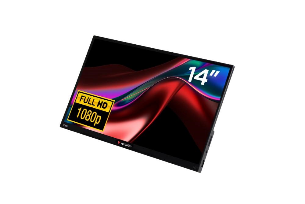 Verbatim Přenosný dotykový monitor 14palcový FHD LIGHT s powerbankou 5000mAh
