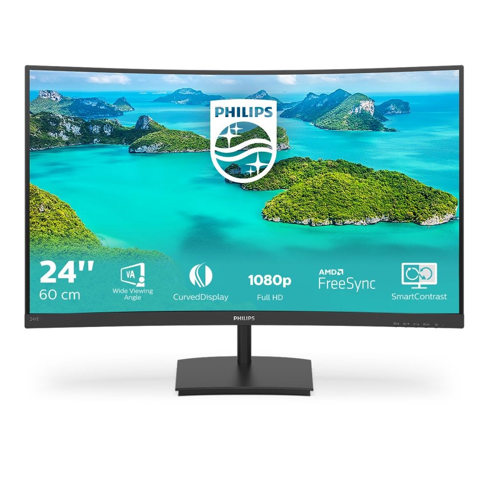 Philips MT VA LED 23,6palcový 241E1SCA/00 - VA panel, 1920x1080, D-Sub, HDMI, repro