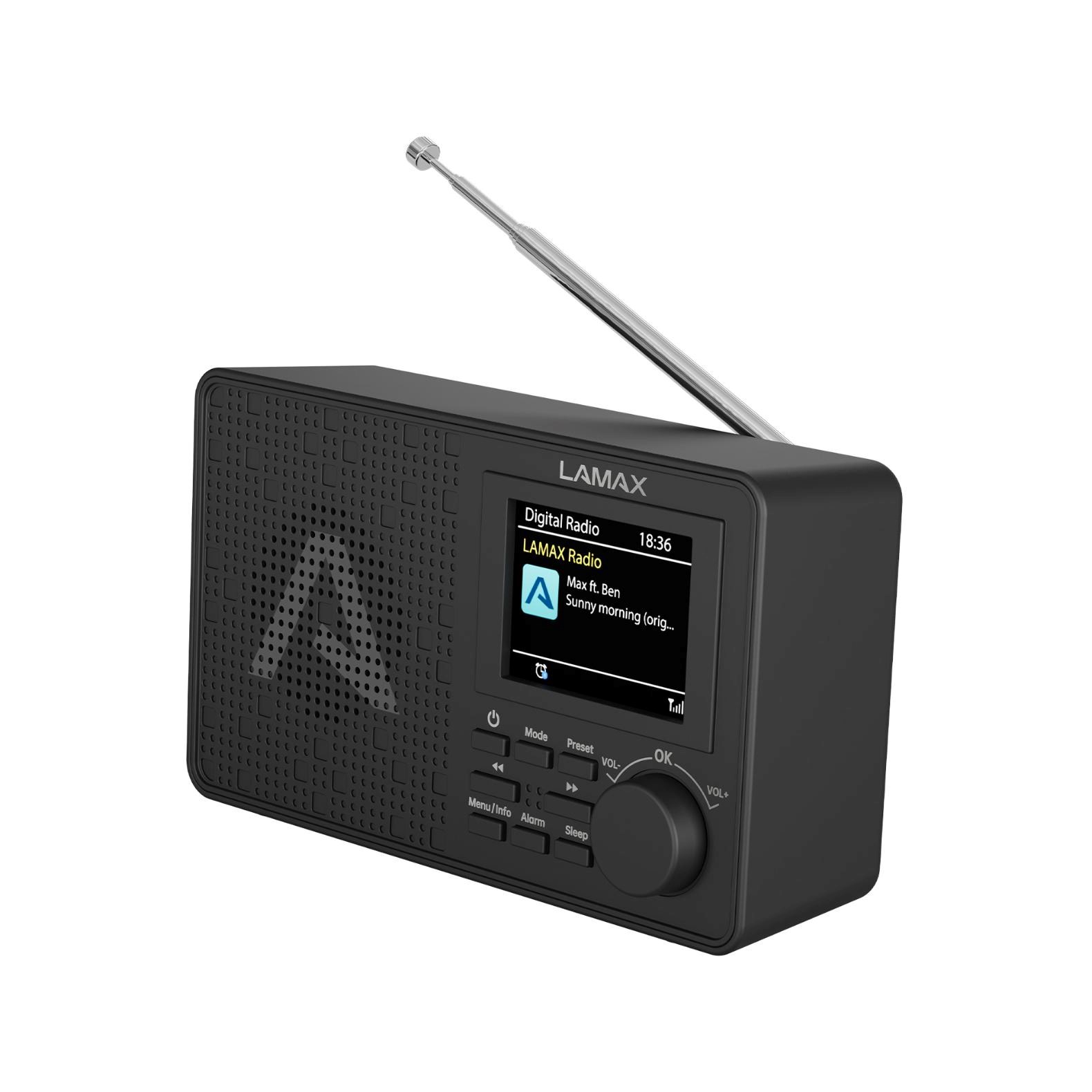 Přenosné DAB+ rádio s barevným displejem a Bluetooth