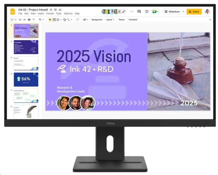 LENOVO LCD E27Q-40 - 27palcový,IPS,16:9,2560x1440,100Hz,350cd/m2,1500:1,4ms(GtG),DP,2x HDMI (TMDS),repro,Pivot