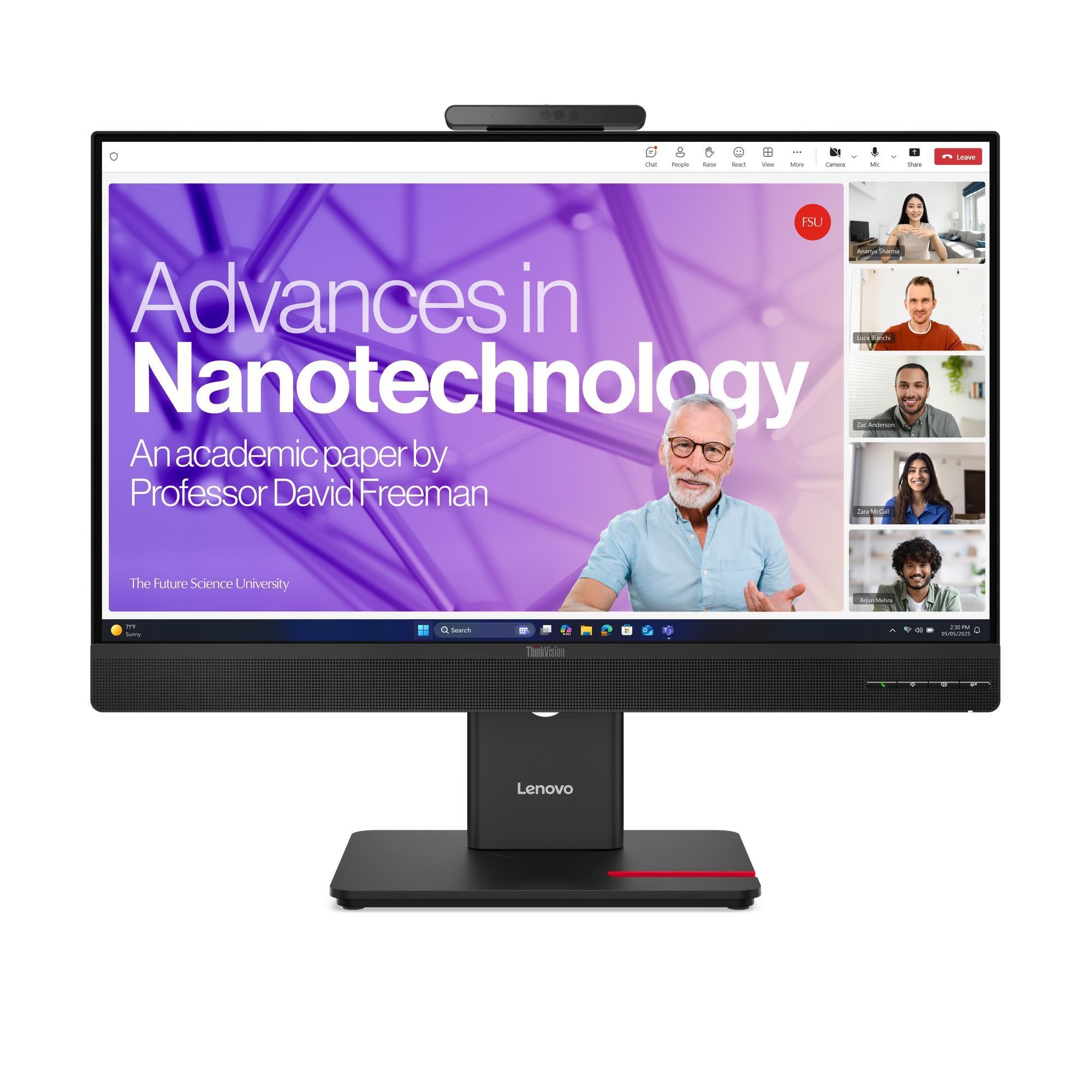 LENOVO LCD T24-4v - 23,8palcový,IPS,16:9,1920x1080,120Hz,1500:1,4ms(GtG),VGA,HDMI,DP,USB Hub,cam,Pivot