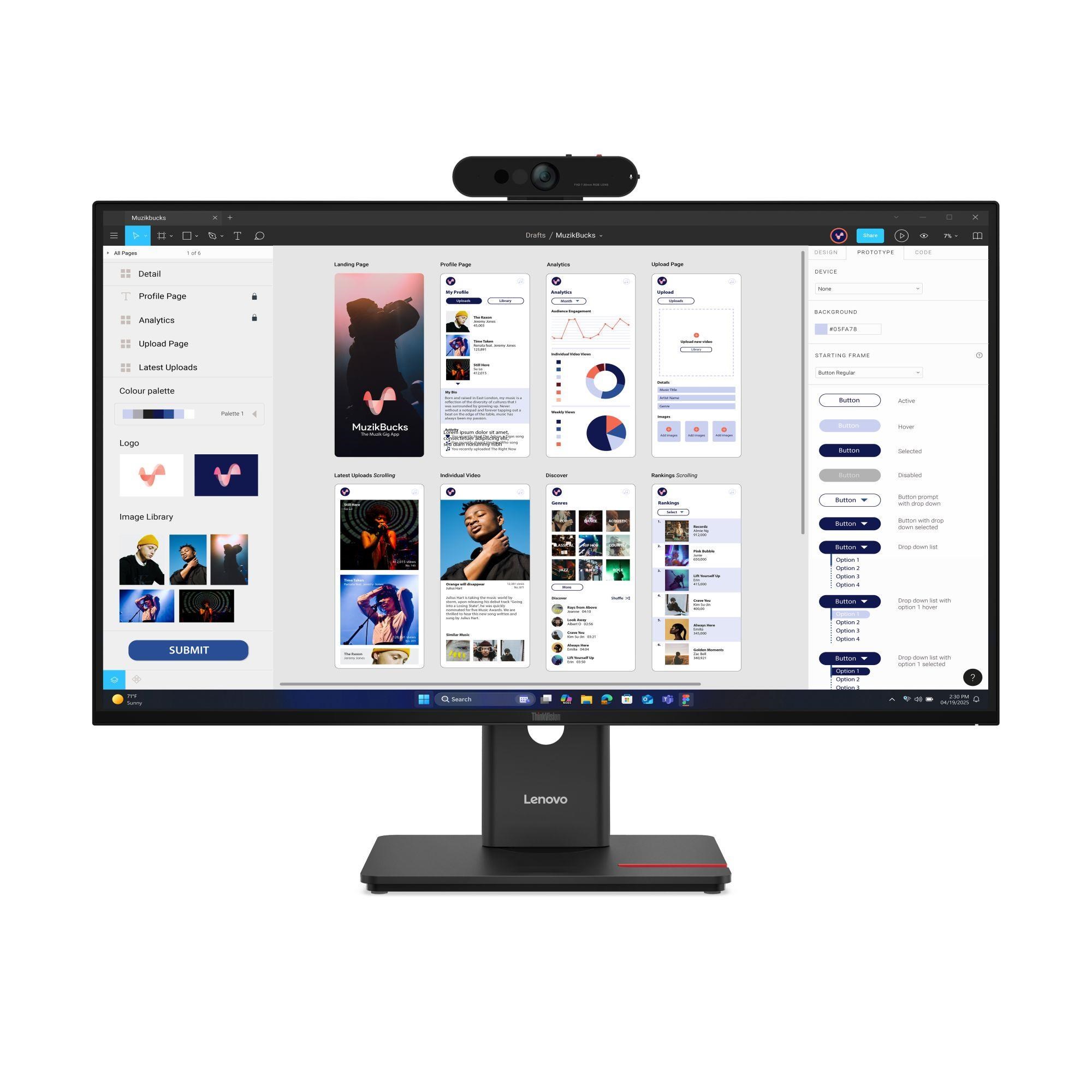 LENOVO LCD T32UD-40+MC60 - 31,5palcový,IPS,16:9,3840x2160,60Hz,350cd/m2,1500:1,4ms(GtG),HDMI,DP,USB Hub,USB-C,RJ45,Pivot