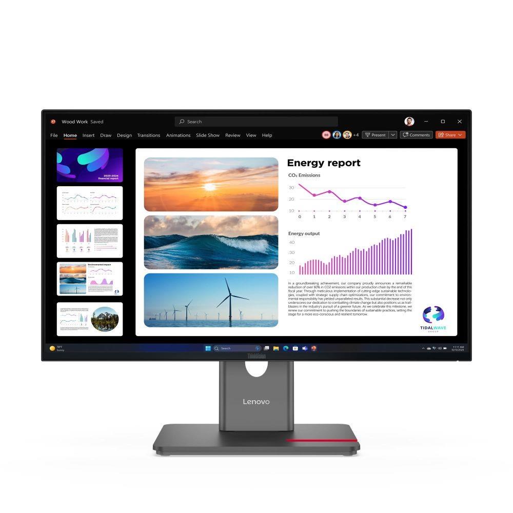 LENOVO LCD P24Q-40 - 23,8palcový,IPS,16:9,2560x1440,120Hz,300cd/m2,1500:1,4ms(GtG),HDMI,DP,DPout,DC,USB Hub,Pivot