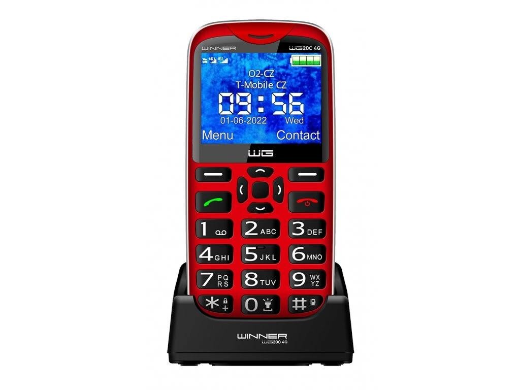 WG - Mobilní telefon WG20C, 4G, tlačítkový, červená
