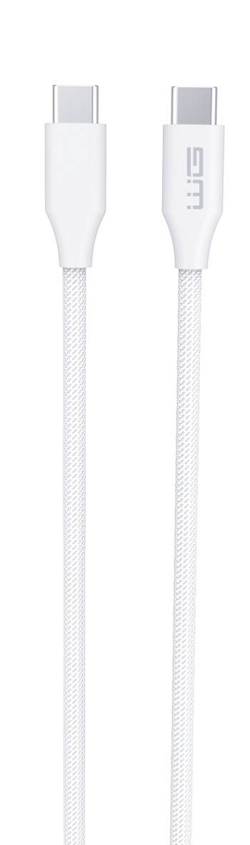 WG - Datový kabel Type-C na Type-C, 1,5 metrů, 5A, 120W, bílá