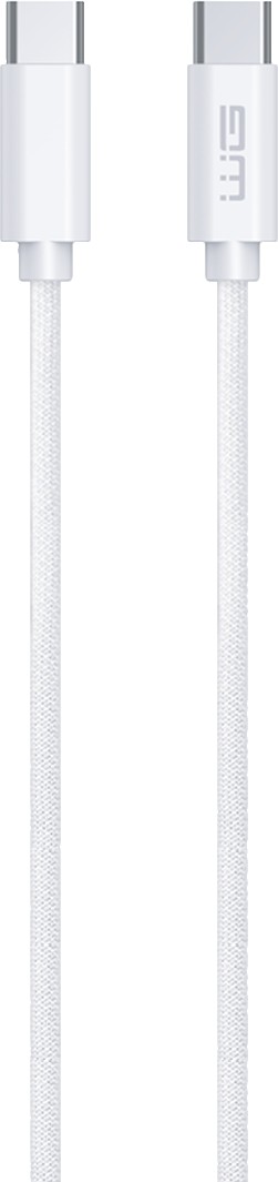 WG - Datový kabel Type-C na Type-C, 2 metry, 3A, 60W, bílá