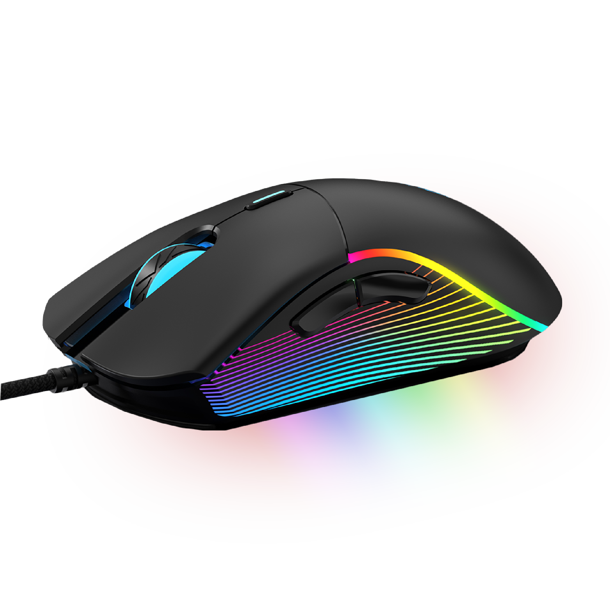 WG - Herní drátová RGB myš WG Chameleon III., RGB LED, černá