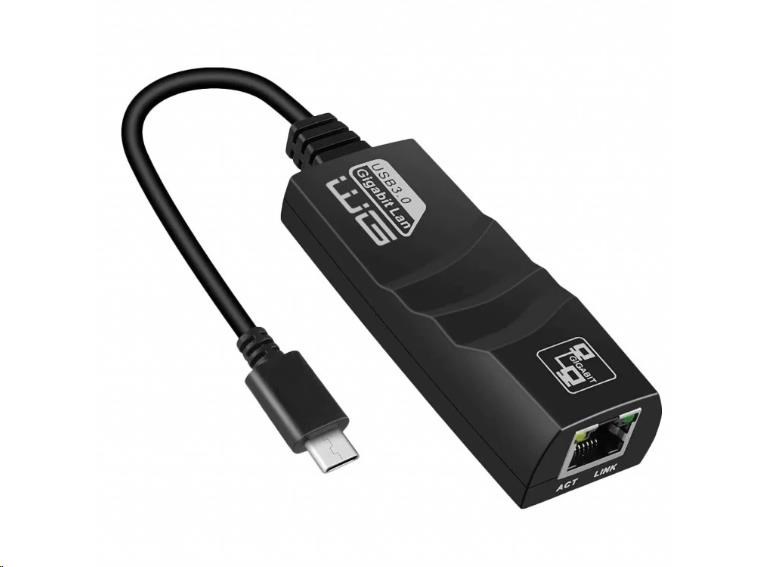 WG Adaptér RJ-45 Gigabit Ethernet (female) to Type-C (male) /10/100/1000 Mbps 1000Mbps