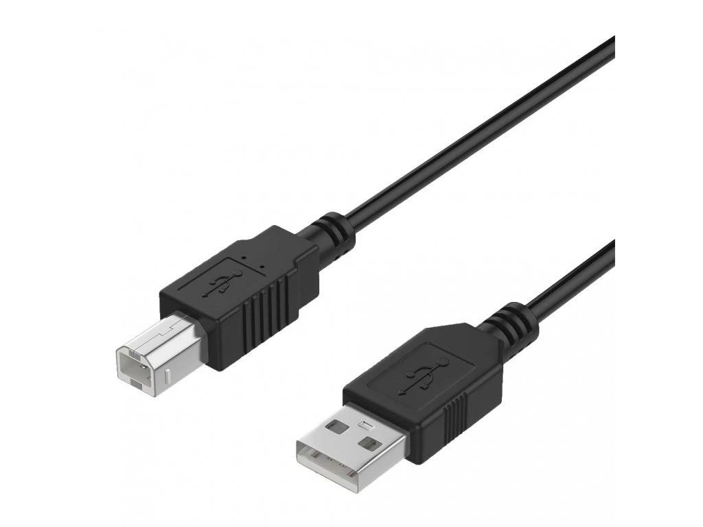 WG Datový kabel USB-A (male) to USB-B (male) 3m / black