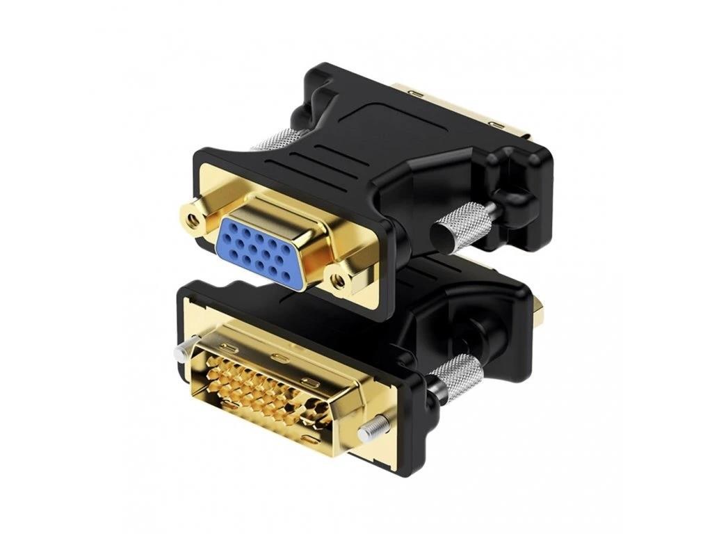 WG Redukce DVI-I Dual Link (male) to VGA (female; D-Sub DE-15) / black