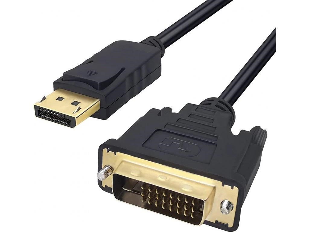WG Video kabel propojovací DisplayPort (male) to DVI-I Dual Link (male) / 1,8m / black