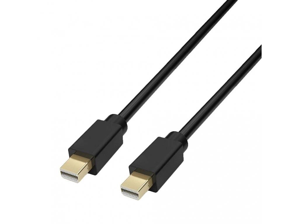 WG Video kabel propojovací DisplayPort Mini (male) to DisplayPort Mini (male) / 1,8m / black