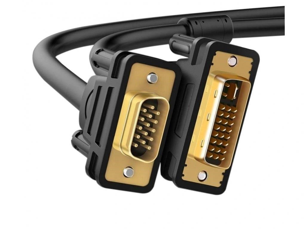 WG Video kabel propojovací VGA (male;D-Sub DE-15) to DVI-I Dual link (male) / 1,5m / black