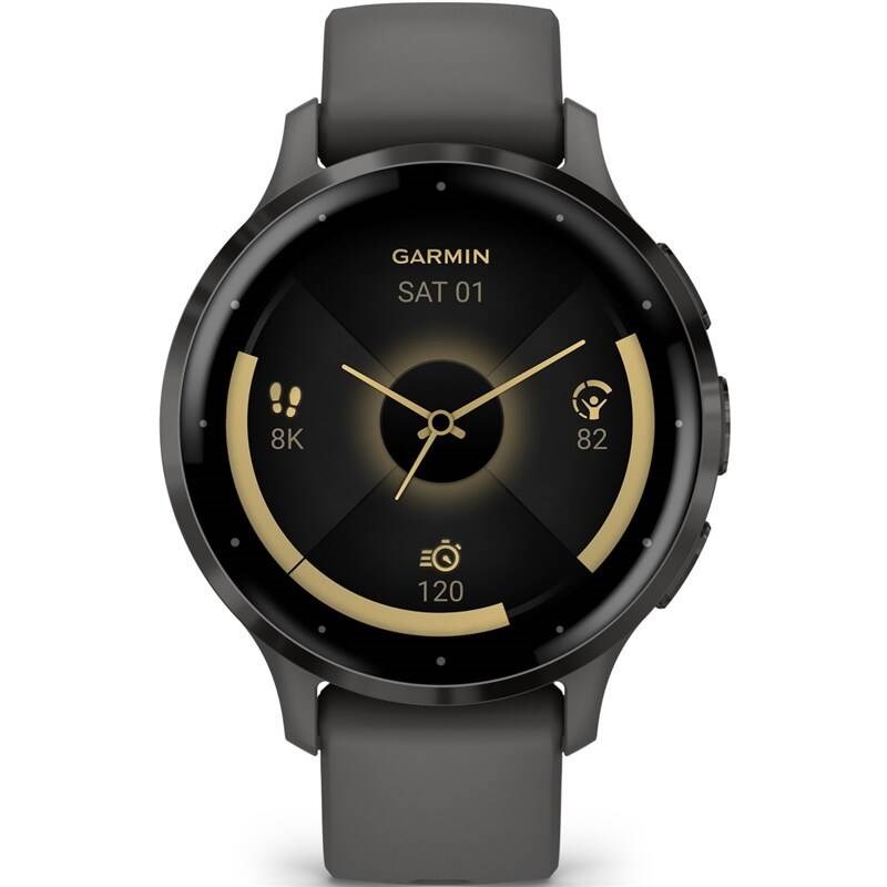 Garmin Venu 3S, Slate/Gray, Silicone band