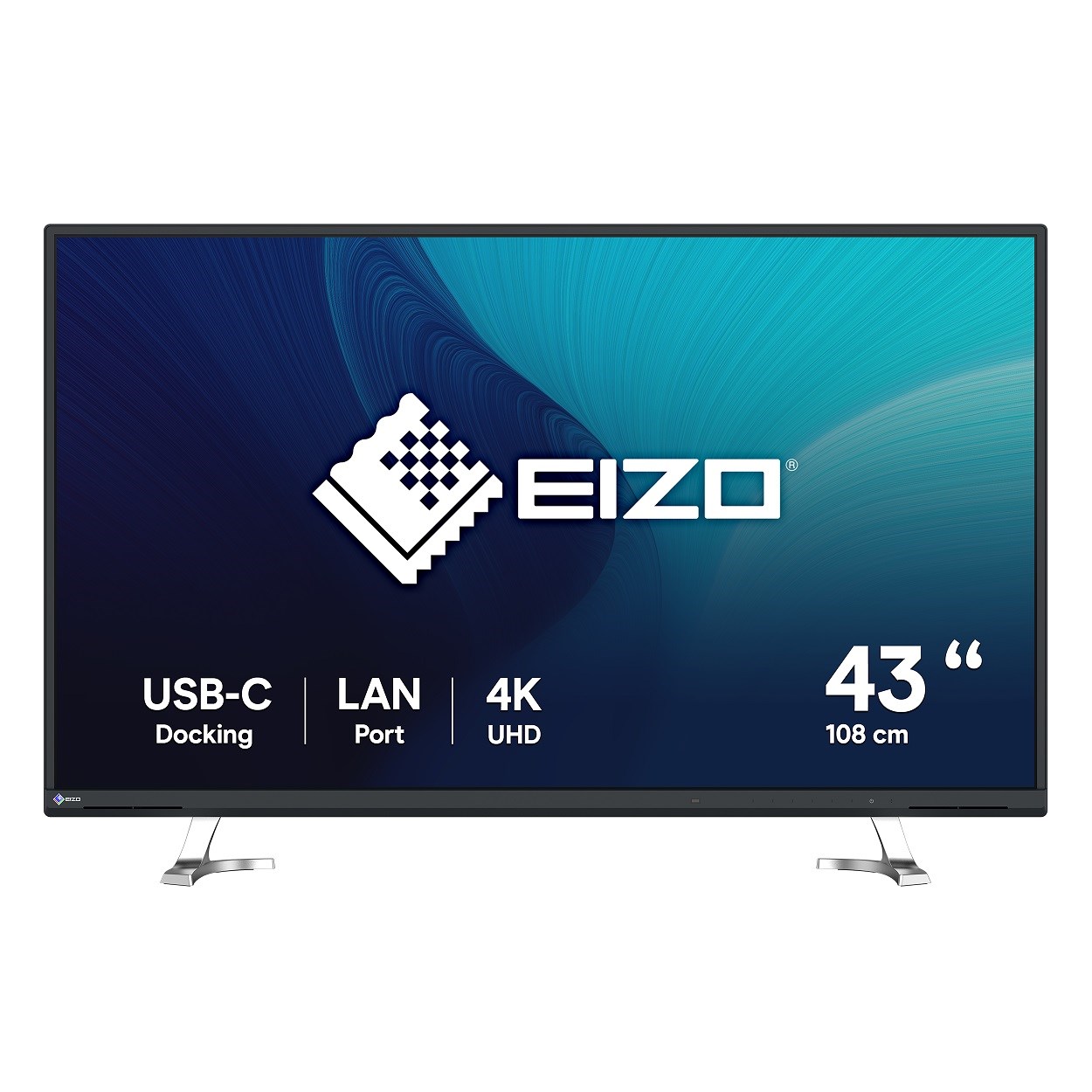 EIZO MT 43palcový EV4340X-BK FlexScan, IPS, 3840x2160, 350nit, 1000:1, 5ms, USB-C, DisplayPort, USB, HDMI, Repro, Černý