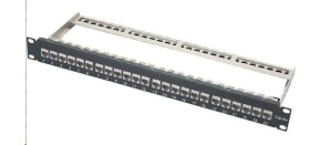 XtendLan Patch panel, 19'', 24 portů, vyjmutelné keystone, Cat6a, stíněný XtendLan Patch panel, 19'', 24 portů, vyjmutelné keystone, Cat6a, stíněný