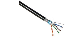 POŠKOZENÝ OBAL - FTP kabel LYNX Cat5E, drát, dvojitý venkovní PE+PVC, černý, 305m cívka - BAZAR POŠKOZENÝ OBAL - FTP kabel LYNX Cat5E, drát, dvojitý venkovní PE+PVC, černý, 305m cívka - BAZAR
