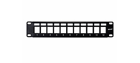 10" modulární stíněný patch panel LEXI-Net 12port, černý 10" modulární stíněný patch panel LEXI-Net 12port, černý